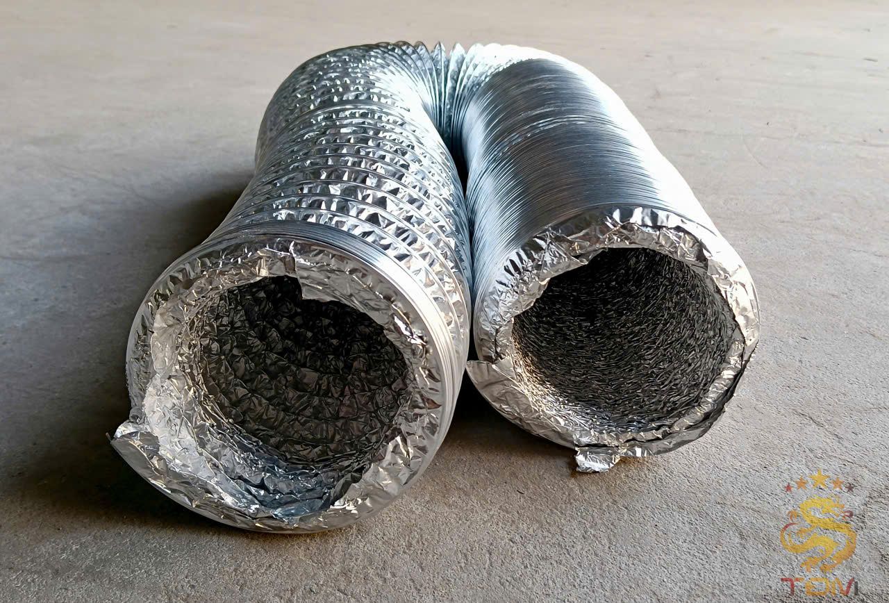 Ống gió mềm lá nhôm mỏng không bảo ôn