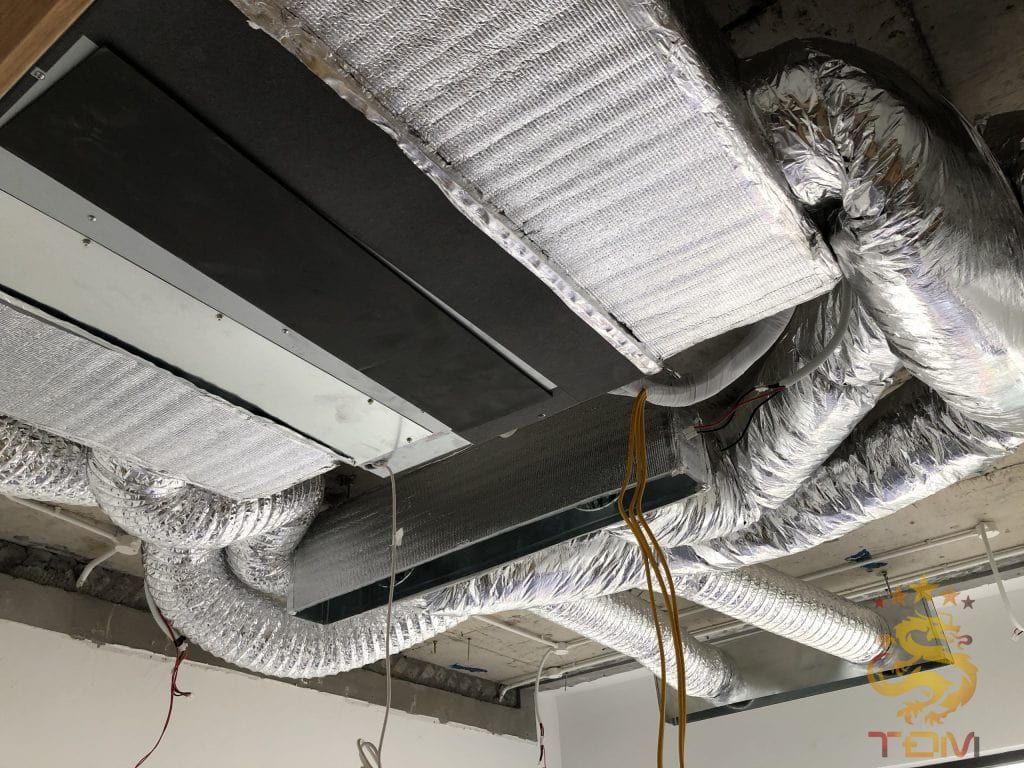 Lắp đặt ống gió mềm lá nhôm mỏng