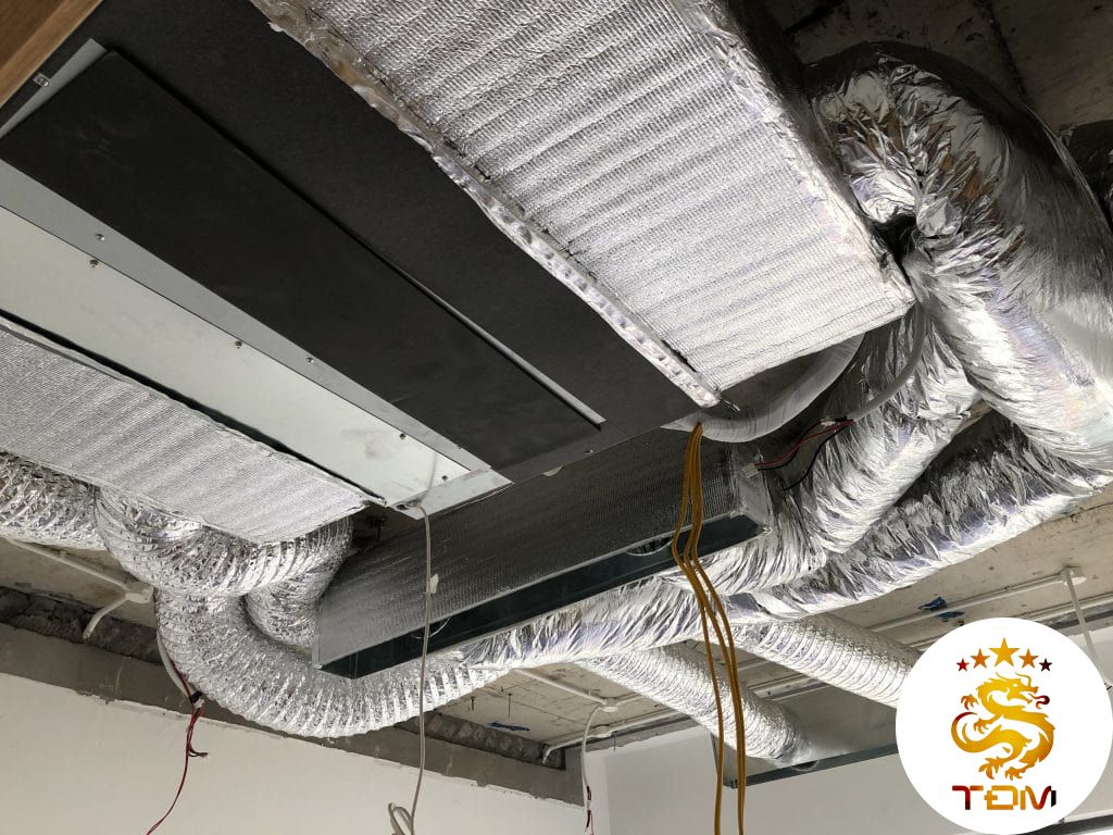 Lắp đặt ống gió mềm lá nhôm mỏng