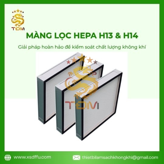Màng Lọc Không Khí HEPA H13 & H14 | 610x610x69mm