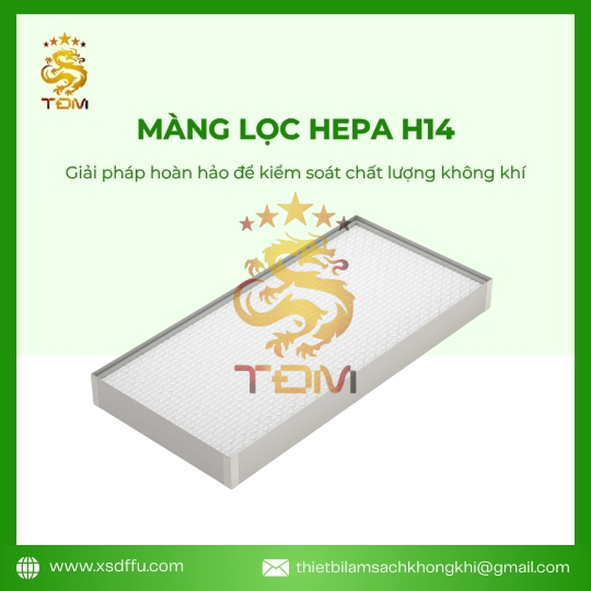 Màng lọc không khí HEPA H14 | 1220x610x69mm