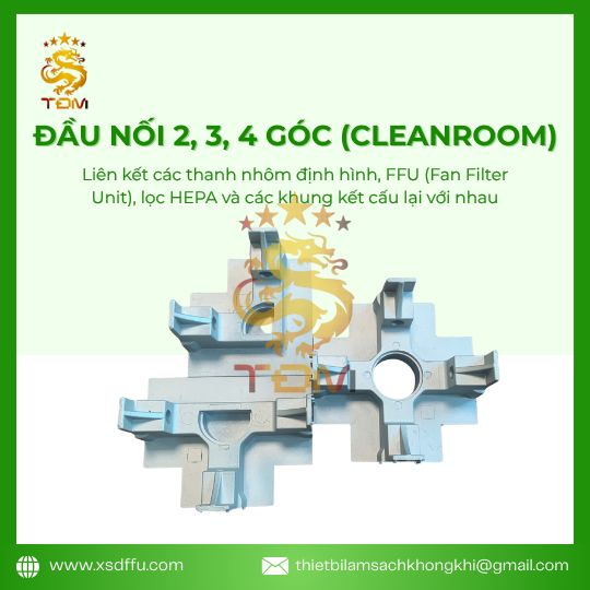 Đầu nối 2, 3, 4 góc trong phòng sạch (Cleanroom)