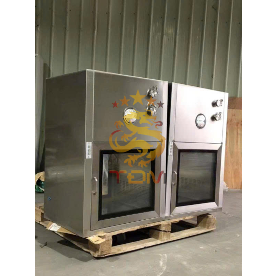 Pass Box (Hộp chuyển hàng phòng sạch) có thổi khí Full inox 304