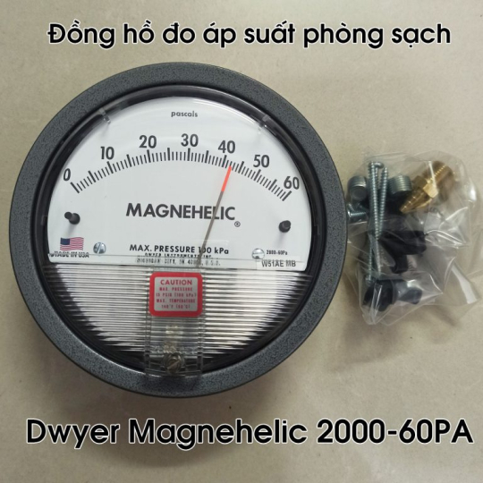 Đồng Hồ Đo Áp Suất Magnehelic 2000-60PA
