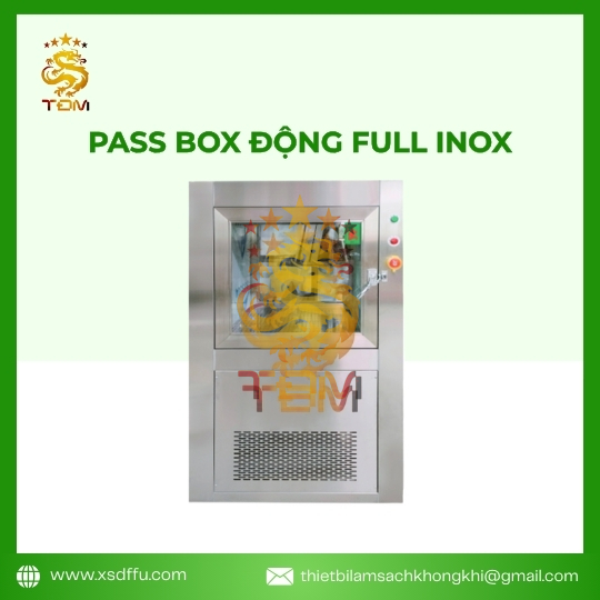 Pass Box (Hộp chuyển hàng phòng sạch) động - Full inox 304