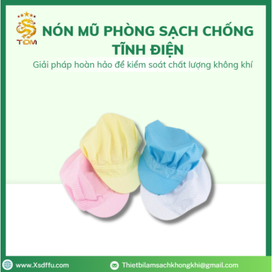 Nón Mũ Phòng Sạch Chống Tĩnh Điện Lưỡi Trai