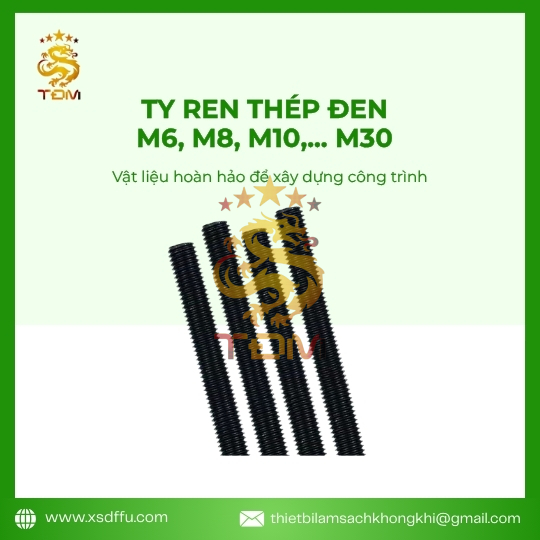 Thanh Ty Ren Thép Đen